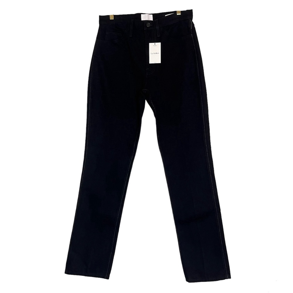 NWT Frame Le Italien True Straight Jeans Noir Black Size 29